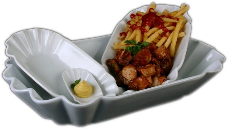 Currywurstschalen von Holst Porzellan